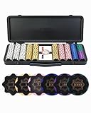 SLOWPLAY Nash Pokerset, mit 500 Nummerierte Poker Chips | Profi pokerchips aus Ton 14g | inkl....