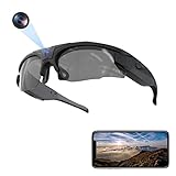 Hereta Wifi Kamera Sonnenbrille Sport HD 4K Videoaufnahme Brille DVR Brille mit UV400 Schutz...