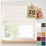 Blumtal Doppelrollo Klemmfix ohne Bohren 100x130 cm - individuell einstellbare Rollos für Fenster...
