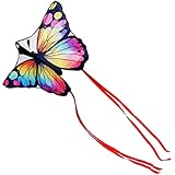 Schmetterling Drachen flugdrachen für Kinder und Erwachsene Schmetterling Lenkdrachen 110x76cm für...