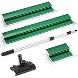 Ricyea Flächenspachtel Set, 3-tlg. Spachtel Werkzeug und 0.7 m bis 1.57 m Teleskopstange mit...