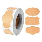 YNPQTDS Braune Aufkleber | Rolle mit 300 braunen Etiketten, selbstklebend, beschreibbar | Etiketten...