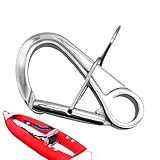 Haken mit Feder – Kletterhaken, robuste Karabinerhaken aus Edelstahl, doppelt, groß,...