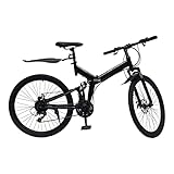 Futchoy 26 Zoll Faltrad Klapprad 21 Gang Folding Bike MTB Faltrad für Erwachsen Fahrräder...