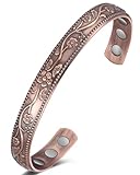 Jecanori Kupferarmband für Herren, 18-fache Stärke, magnetisches Armband mit 3.800 Gauss-Magneten,...