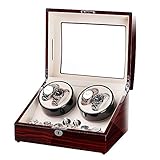 CWZZWS Luxus Holzautomatik Uhr Wickler Box für 4+6, stumme elektrische rotierende antimagnetische...