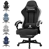 GTPLAYER Gaming Stuhl Ergonomischer Gaming Sessel Schreibtischstuhl mit Stoffoberfläche,...