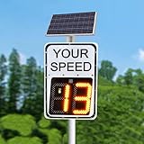 Digitale Solarenergieanzeige Radar Feedback-Schild, weißes Verkehrswarnzeichen für...
