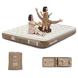 Naturehike Luftbett 3 Personen mit integrierter Pumpe, 200x180x25cm – Aufblasbare Matratze für...