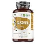 Bio Ingwer Kapseln - 650mg Ingwerpulver pro Kapsel - Bio Zertifiziert - 90 Stück für 3 Monate...