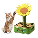 Interaktives Katzenspielzeug, Katzenspielzeug, interaktives Puzzle, Sonnenblumen-Design,...