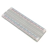 BerryBase Breadboard mit 830 Kontakten, 165 x 55mm Lochrasterplatine, für Raspberry Pi, Arduino,...