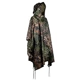 Mil-Tec Regenponcho Unisex • US Poncho aus reißfestem Ripstop Material • Mehrzweck Regenponcho...