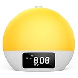 Tageslichtwecker,Geschenke Lichtwecker Wecker Digital Wake Up Light mit 25 beruhigende Klänge in 16...