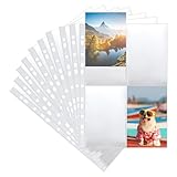 VMUTGA 50 Stück Fotohüllen A4, 4 Fächer Geteilt Transparent Postkartenhüllen Kleine...