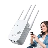 Internet Extender WiFi Booster, Internet Booster,1200 Mbit/s WiFi Repeater - 4 Port -Netzwerkrouter,...