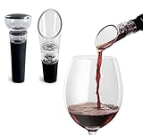 TenTen Labs Weindekanter Ausgießer und Weinsparer Moderne Pumpe COMBO – Premium Weinbelüfter und...