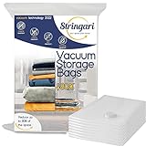 Stringari Vakuumbeutel für Kleidung und Bettdecken - 8x 80x60 Hochwertige Vakuumierbeutel - L...