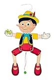 Hess Holzspielzeug 12431 - Hampelmann aus Holz, Junge Pinocchio, handgefertigt, zum Aufhängen an...