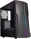 Xilence Xilent Blade X512.RGB Gaming PC Gehäuse, RGB ATX Midi Tower, grau/schwarz