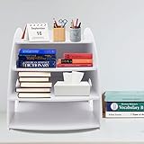 Schreibtisch Organizer Dokumentenablage PVC Ablagefächer Aktenaufbewahrung Ablagesystem für Büro...