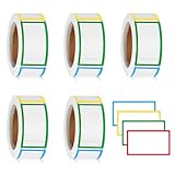 1250 Stück Klebeetiketten zum Beschriften Aufkleber zum Beschriften Etiketten Selbstklebend Schule...