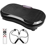 LIFERUN Vibrationsplatte-120 Lichtstufen+10 Trainingsprogramme-Leiser...