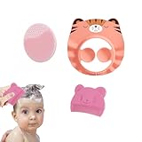 DHWEKU Duschhaube Kinder Baby,Baby Badebürste,babybürste,Weiche Borsten,3er-Set Baby Bath...