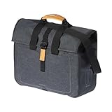 Basil Unisex – Erwachsene Urban Dry Business Fahrradtasche, Charcoal Melee, 37 cm x 15 cm x 38 cm