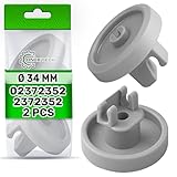 Rollen für Spülmaschine unten Ø 34 mm 23 x 4 mm mit Originalcode 02318160 für Miele 2372351 für...