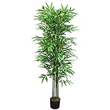 Decovego Bambus Bambus-Strauch Kunstpflanze Kunstbaum Bambusbaum Baum Künstliche Pflanze Bamboo...