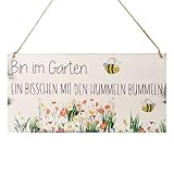 bumblebee Garden sign, garden, funny, hobby, birthday present, beautiful shabby style,handmade...