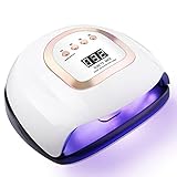 NEFLSI 220W LED UV Lampe Nageltrockner für Nägel 57 LED Nagellampe mit 10/30/60/99s Timer Infrarot...