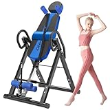 DnKelar Schwerkrafttrainer mit Verstellbarer Kopfstütze und Schutzgürtel, Inversion Table, 3...