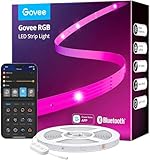 Govee LED Strip 30m, Bluetooth RGB LED Streifen mit App-Steuerung, Farbwechsel, Musik Sync, 64...