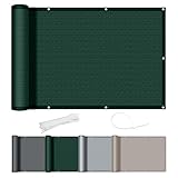 AXT SHADE Balkon Sichtschutz Wetterfest 80x300cm HDPE Balkonverkleidung Balkonabdeckung...