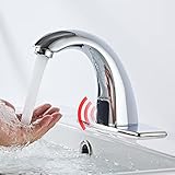 Automatische Infrarot Sensor Wasserhahn, berührungslose Waschbecken mit Messingsockel für Küche,...