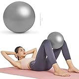 KYYLZ Gymnastikball Kleiner Pilates Ball 17-25cm Soft Yoga Ball Kleine Übung Ball mit Aufblasbarem...