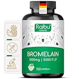 Bromelain Kapseln hochdosiert 1000 mg (5000 F.I.P/2500 GDU pro Tagesdosis) I 150 magensaftresistente...