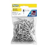 Rapid Blindnieten Aluminium Standard Ø 4,8mm, 8-11mm Klemmbereich, 100 Stück pro Beutel, für...