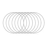 Metallring 20 cm, 8 Stück Edelstahl Traumfänger Ringe, DIY Silber Deko Ring für Floral Hoop,...