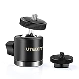 UTEBIT Mini Stativkopf Kugelkopf mit 1/4 Blitzschuhadapter 360° Drehbar Ball Head mit Kamera Hot...