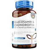 Glucosamin & Chondroitin Hochdosiert mit Vitamin C & Kurkuma – 2880mg Komplex – 180 Tabletten...