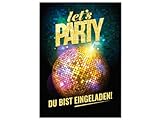 Minkocards 12 Einladungskarten zum Geburtstag Jubiläum Hochzeit Kindergeburtstag VIP Disco Jungen...