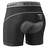 NOOYME Fahrradhose Herren Radunterhose Herren Schnelltrockende Radlerhose Herren mit Sitzpolster 4D...