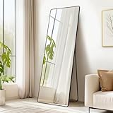 SONGMICS Ganzkörperspiegel, 160 x 50 cm, rechteckiger Standspiegel, Rahmen aus Aluminiumlegierung,...