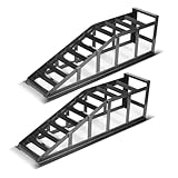 STAHLWERK Auffahrrampe GT-14 ST 2er Set mit 2 Tonnen Tragkraft Auffahrbock | Auto-Rampe | Pkw-Rampe...