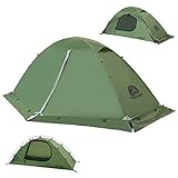 1-Person Camping Zelt - 4 Saison Wasserdicht 1 Mann Zelt mit Kleines Packmaß, Ultraleicht 1...