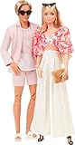 BARBIE Made to Move Puppe - Zweierpack Barbie und Ken mit luxuriöser Bademode und Accessoires,...