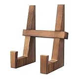 Stilvoller Kochbuchhalter aus Holz, stabiler Rezeptbuchhalter, Leseregal, breite Seitenablage zum...